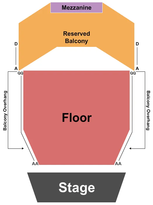 seating chart for The Queen - Wilmington - RSV Floor/Balc & GA Mezz - eventticketscenter.com
